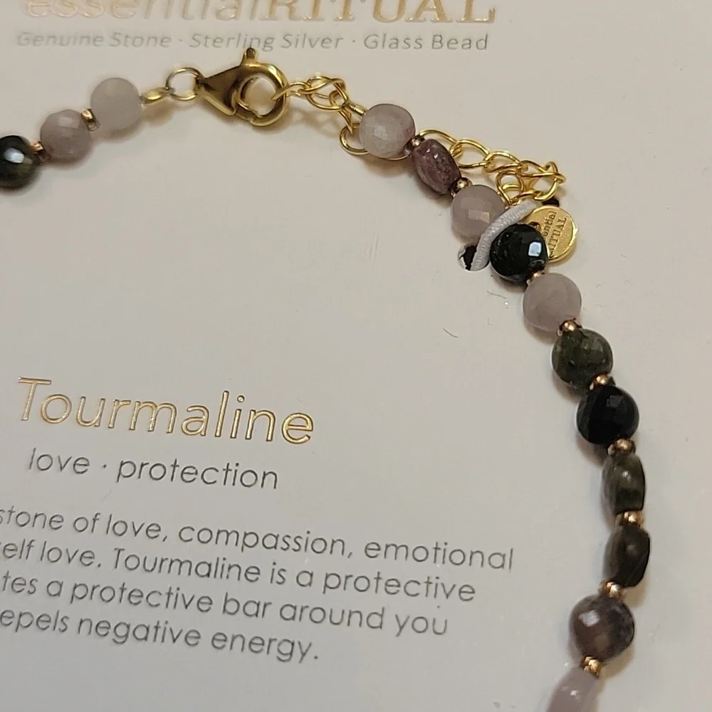 Tourmaline Bracelet - Gold and Black